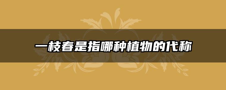一枝春是指哪种植物的代称