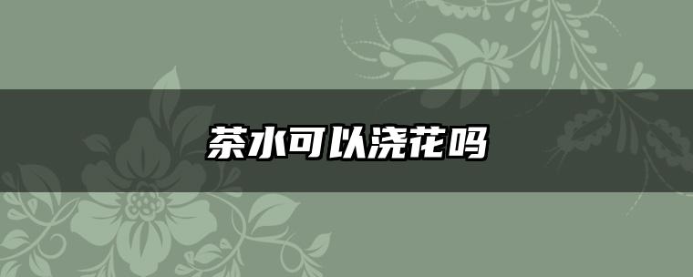 茶水可以浇花吗