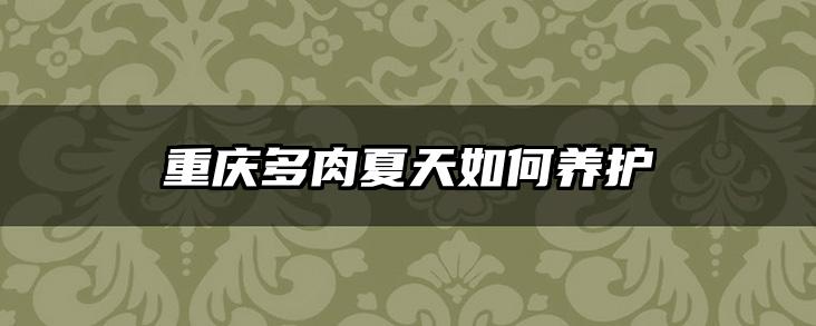 重庆多肉夏天如何养护