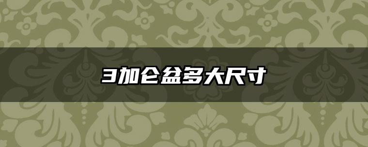 3加仑盆多大尺寸