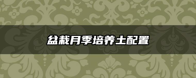 盆栽月季培养土配置