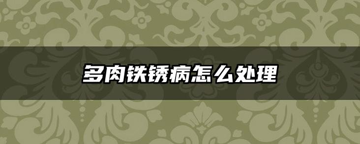 多肉铁锈病怎么处理