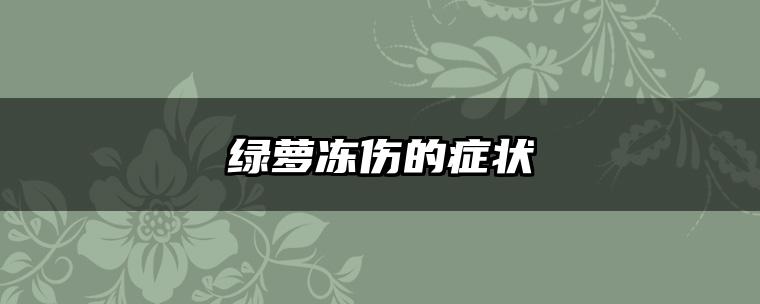绿萝冻伤的症状