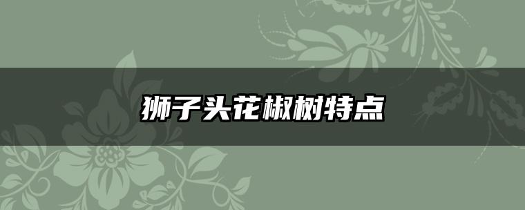 狮子头花椒树特点