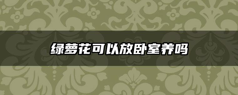 绿萝花可以放卧室养吗