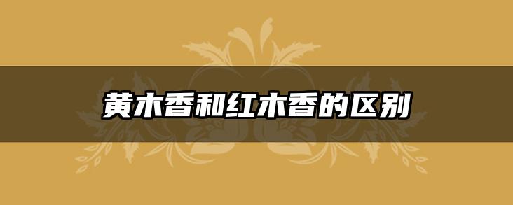 黄木香和红木香的区别