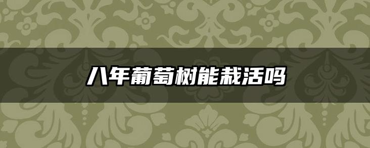 八年葡萄树能栽活吗