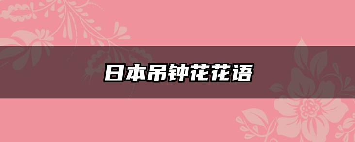 日本吊钟花花语