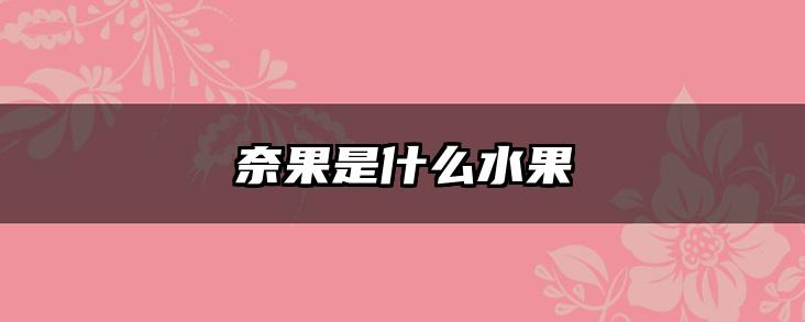 奈果是什么水果