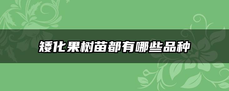 矮化果树苗都有哪些品种