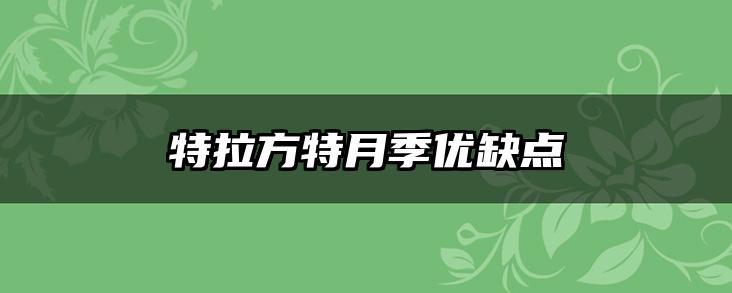 特拉方特月季优缺点