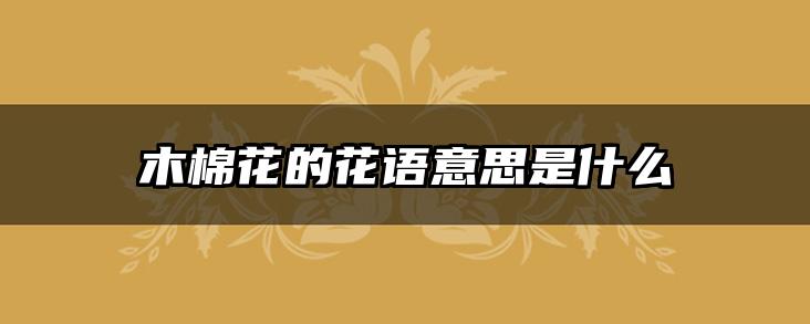 木棉花的花语意思是什么