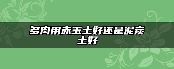 多肉用赤玉土好还是泥炭土好