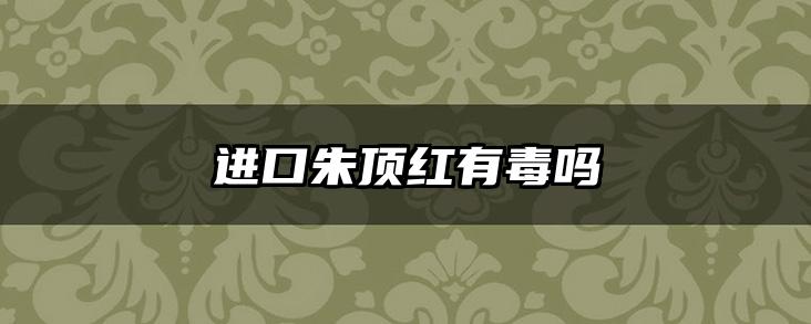 进口朱顶红有毒吗