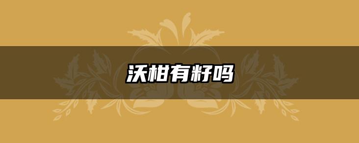 沃柑有籽吗