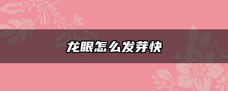 龙眼怎么发芽快