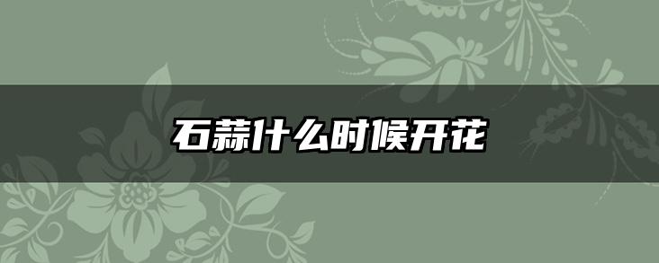 石蒜什么时候开花