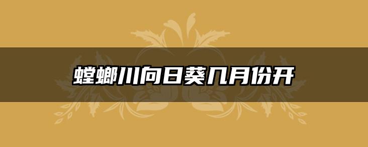 螳螂川向日葵几月份开