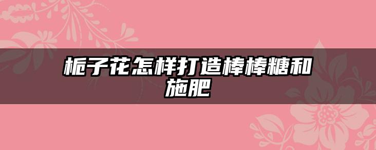 栀子花怎样打造棒棒糖和施肥