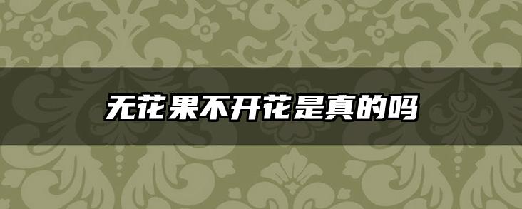 无花果不开花是真的吗