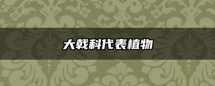 大戟科代表植物