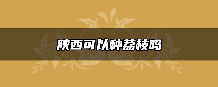 陕西可以种荔枝吗
