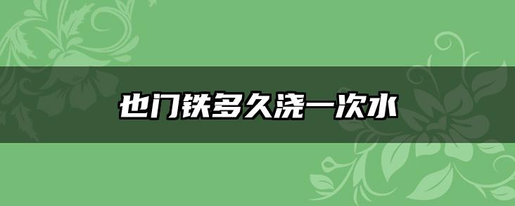 也门铁多久浇一次水