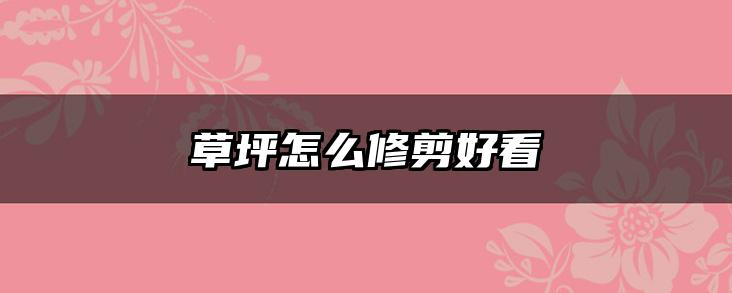 草坪怎么修剪好看