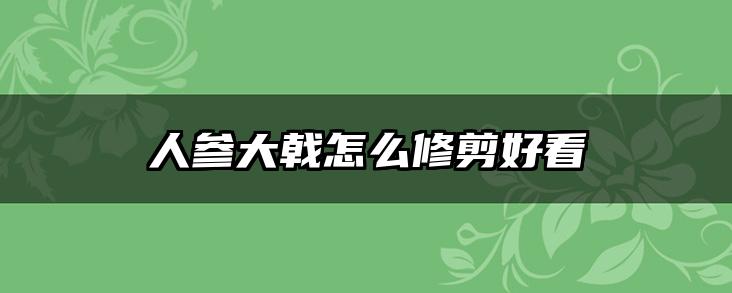 人参大戟怎么修剪好看