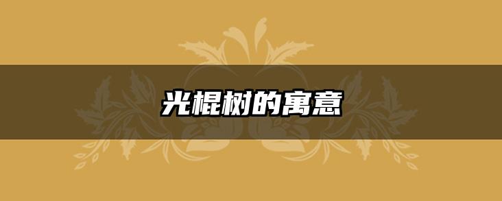光棍树的寓意