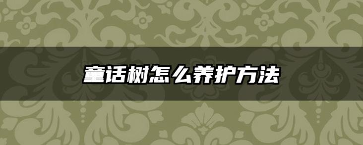 童话树怎么养护方法