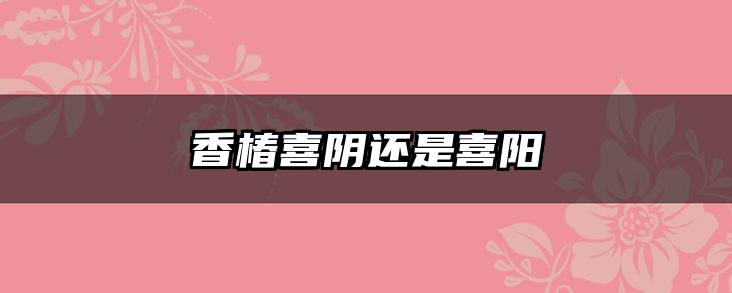 香椿喜阴还是喜阳