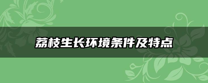 荔枝生长环境条件及特点
