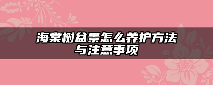 海棠树盆景怎么养护方法与注意事项