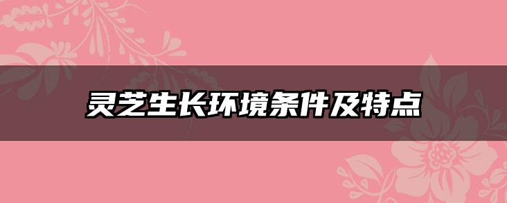 灵芝生长环境条件及特点