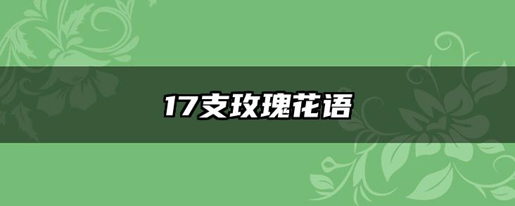 17支玫瑰花语