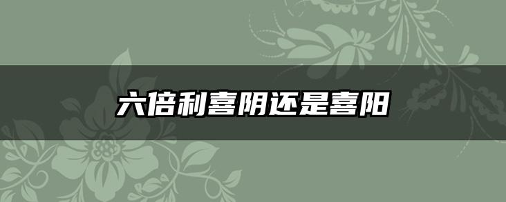 六倍利喜阴还是喜阳