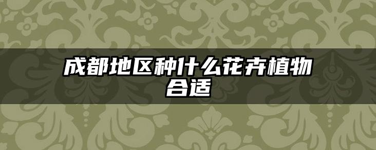 成都地区种什么花卉植物合适
