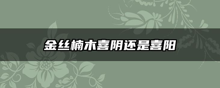 金丝楠木喜阴还是喜阳