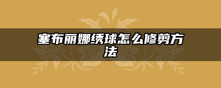 塞布丽娜绣球怎么修剪方法
