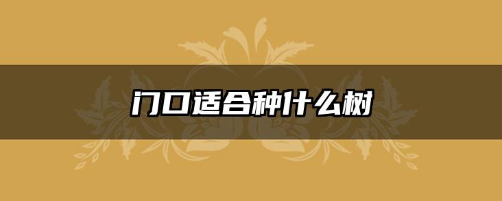 门口适合种什么树