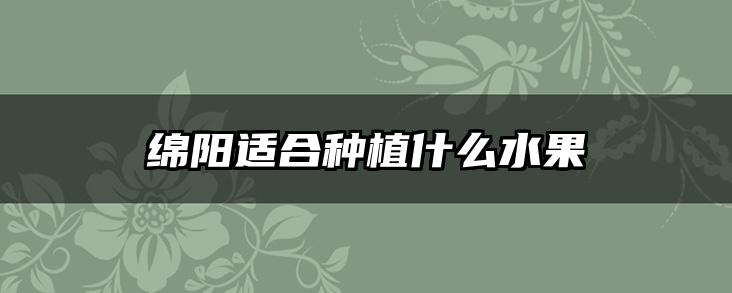 绵阳适合种植什么水果