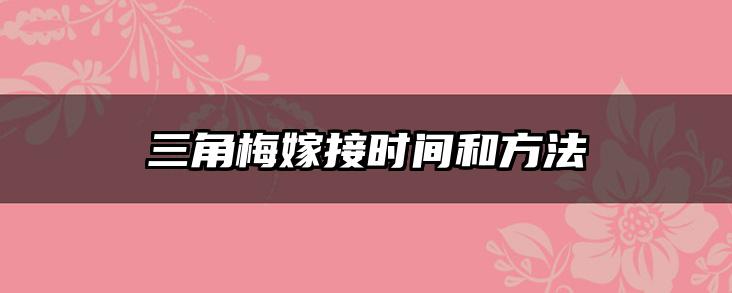 三角梅嫁接时间和方法