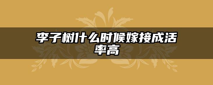 李子树什么时候嫁接成活率高