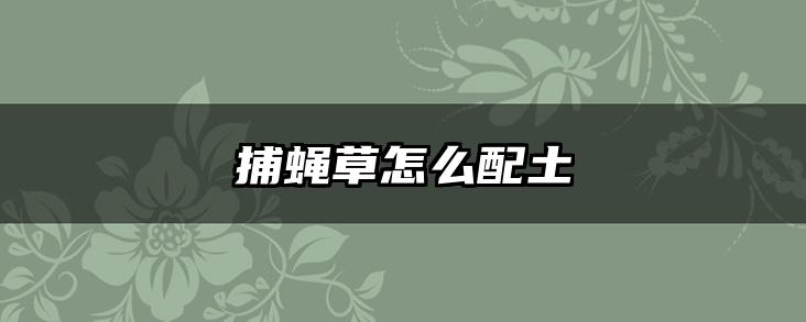 捕蝇草怎么配土