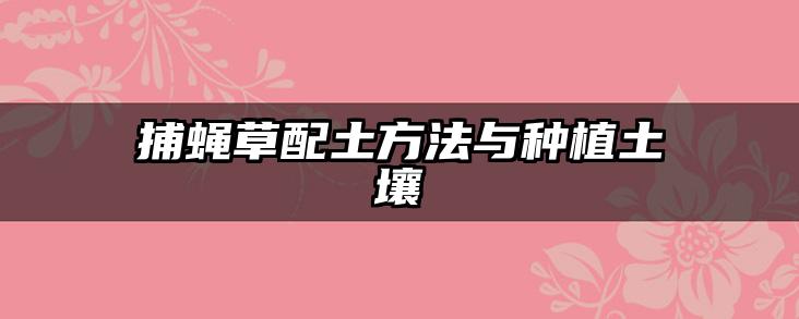 捕蝇草配土方法与种植土壤