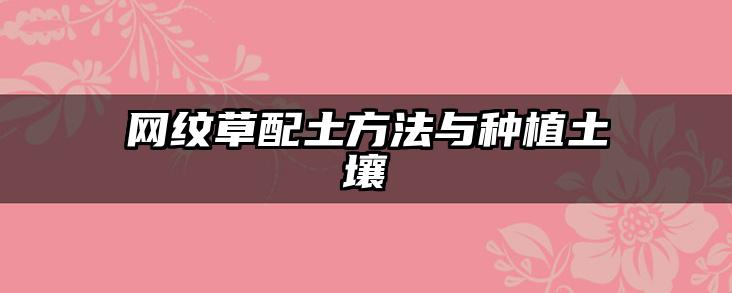 网纹草配土方法与种植土壤