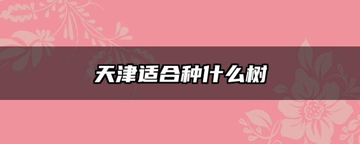 天津适合种什么树