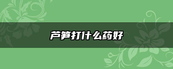 芦笋打什么药好