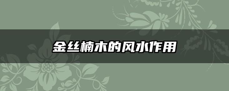 金丝楠木的风水作用